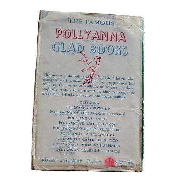 POLLYANNA'S JEWELS, Another GLAD BOOK HARD COVER DUST JACKET 1925 Grosset Dunlap - Picture 2 of 10